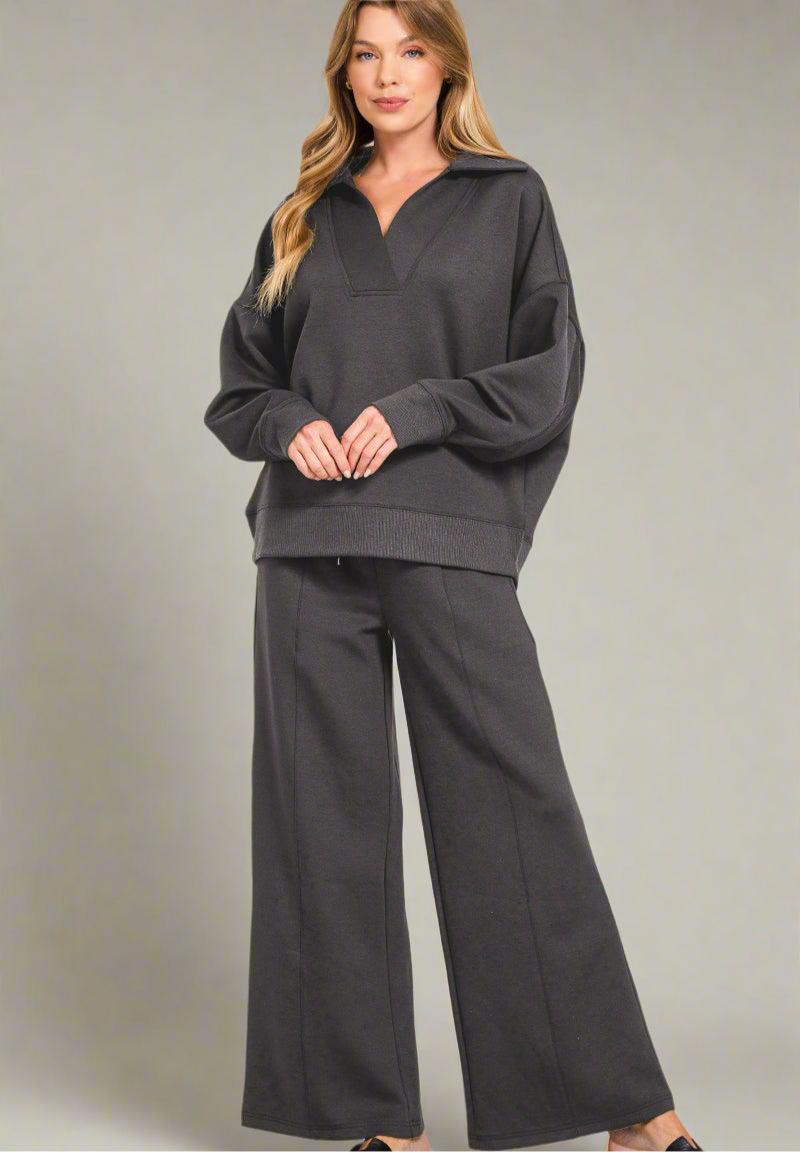 Black Murrell Top & Pants Set