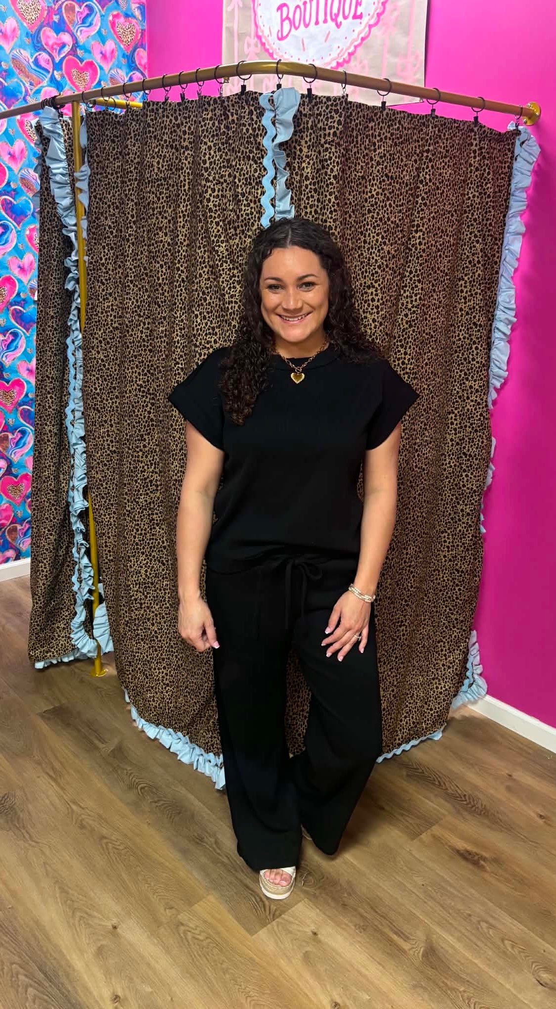 Black Zenana Pants Set