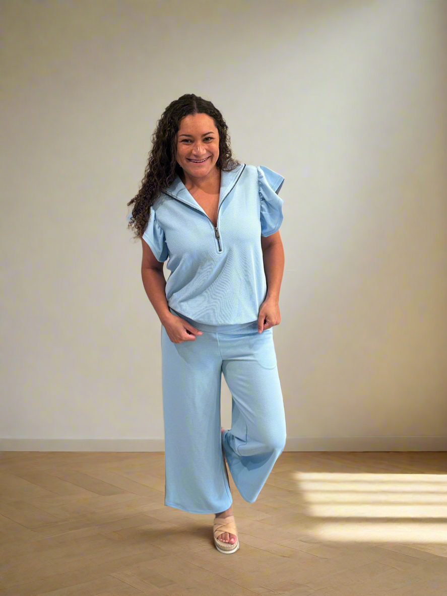 Sky blue pants set
