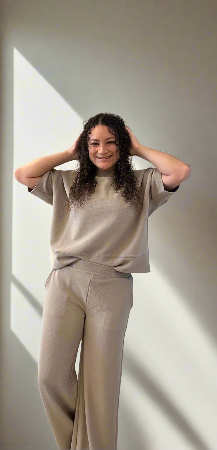 Janay Ribbed Top & Pants Set