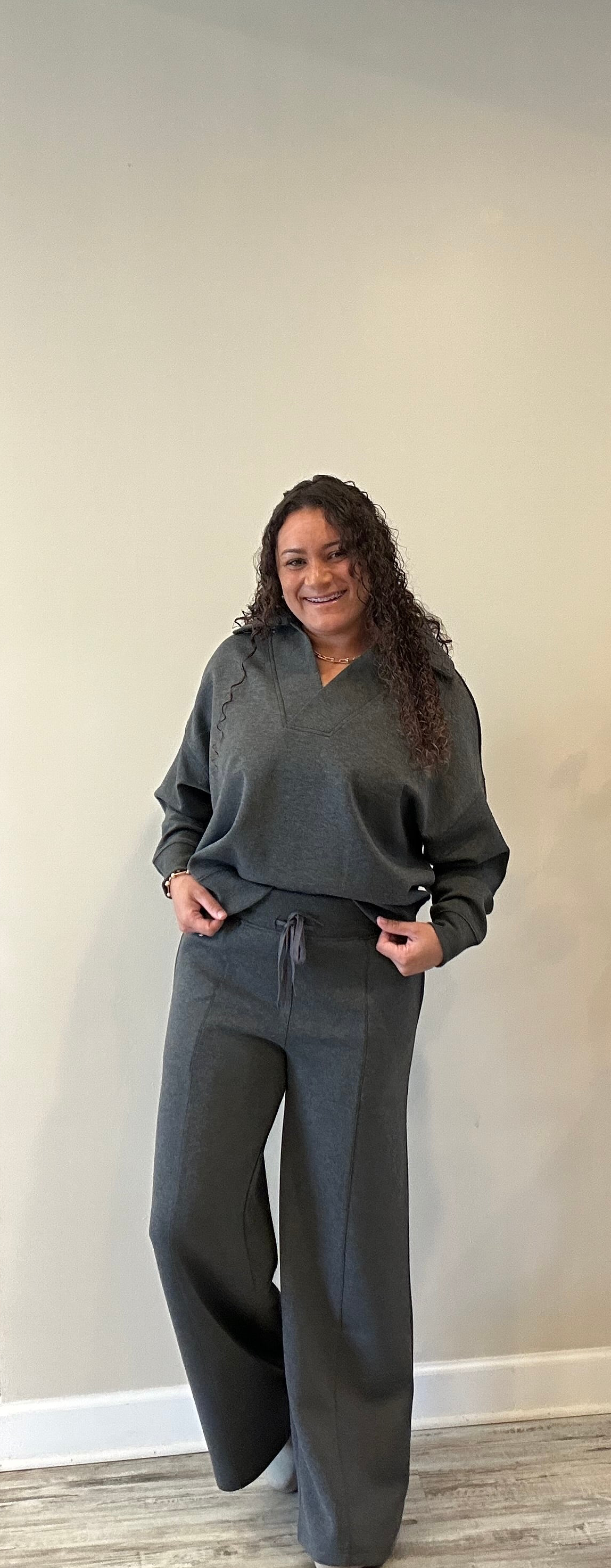 Grey 2 Piece Pants Set