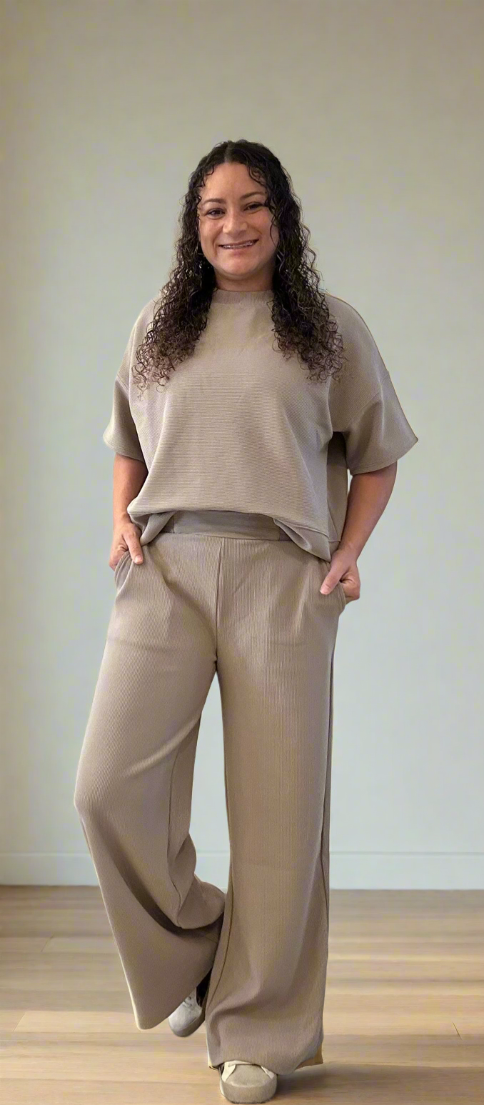 Janay Ribbed Top & Pants Set