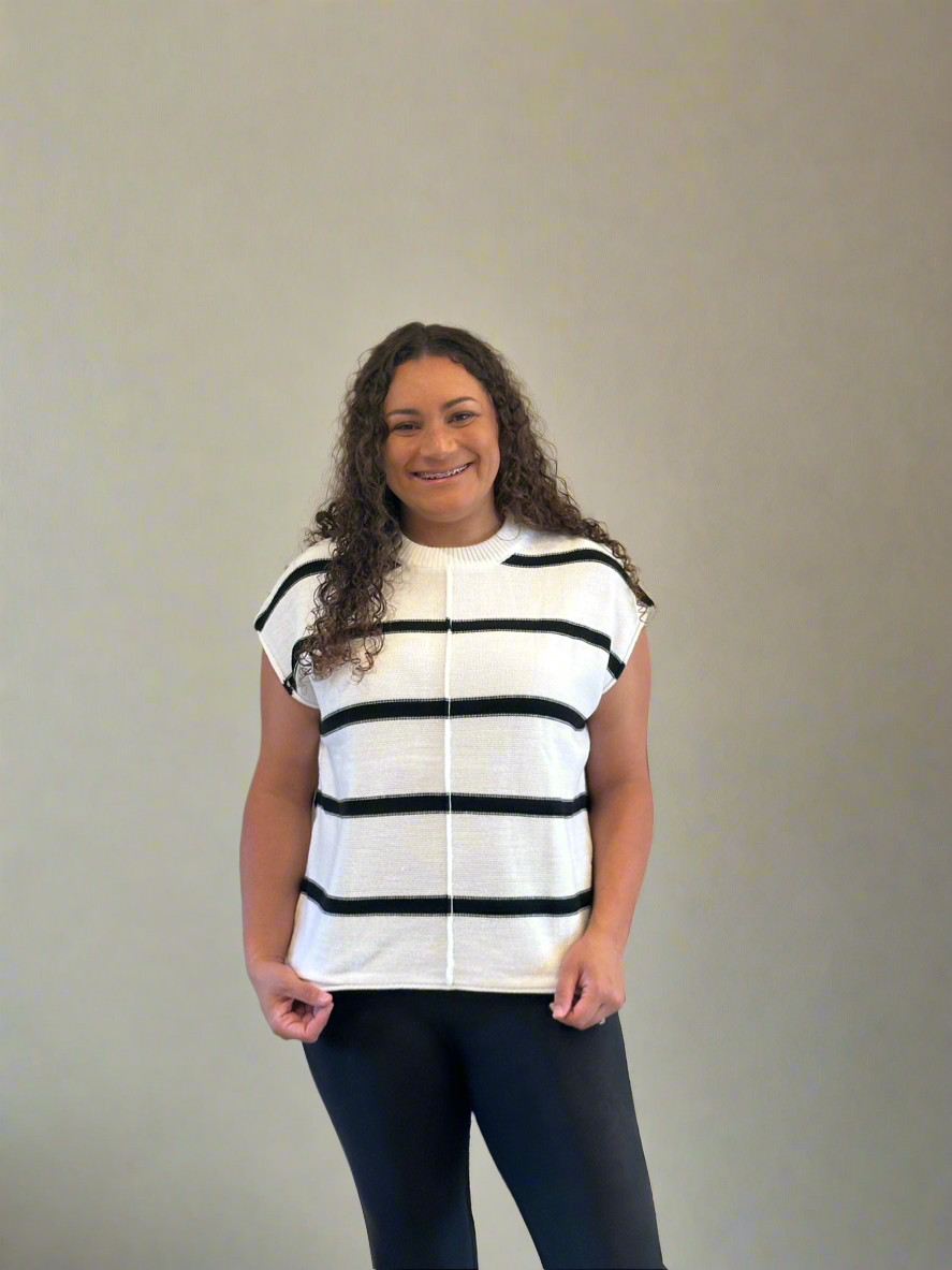 Lola Striped Sweater Top🖤