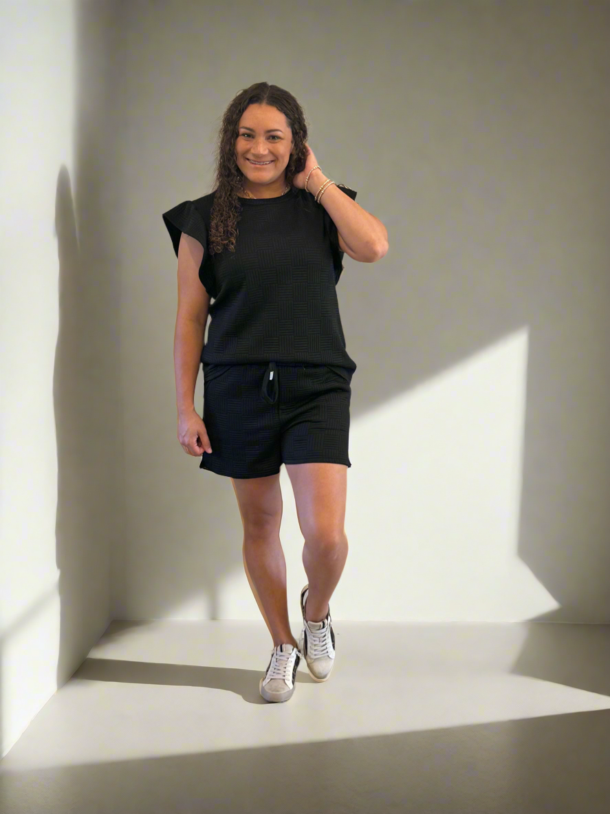 Bailey Black Shorts Set