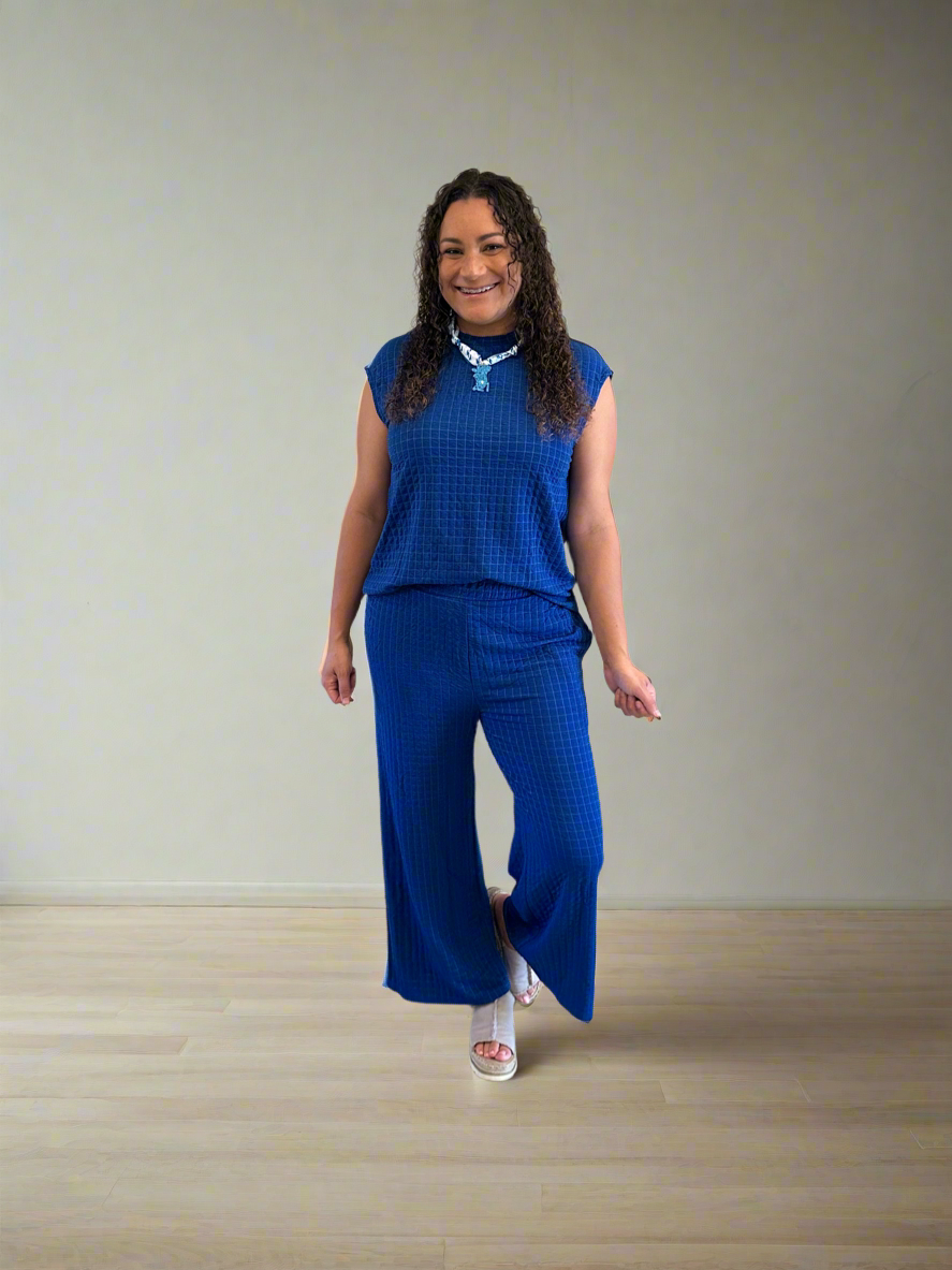 Dusty Blue Pants Set