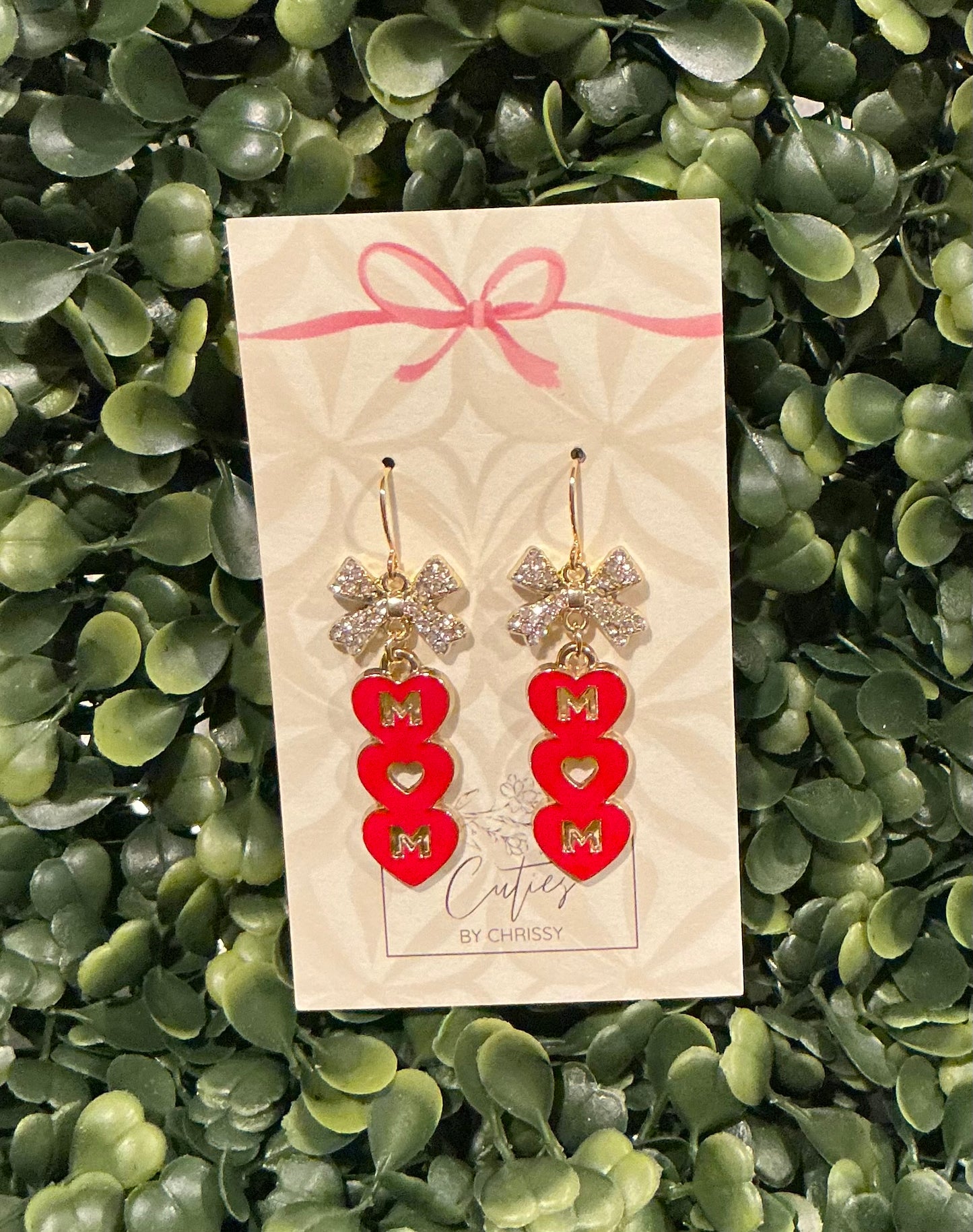 Red Mom Earrings