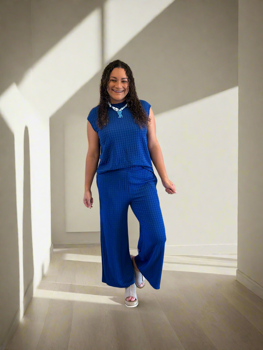Dusty Blue Pants Set