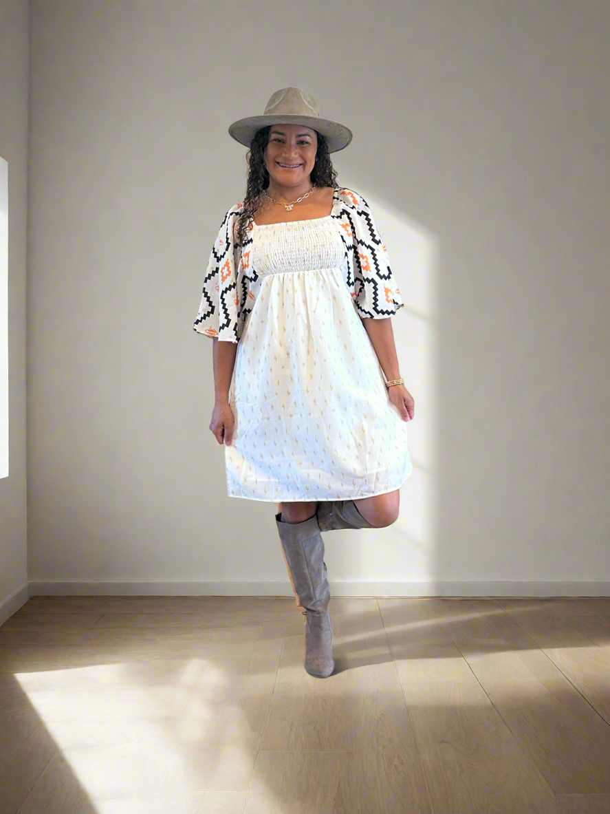 Aztec Fall Dress with Pockets