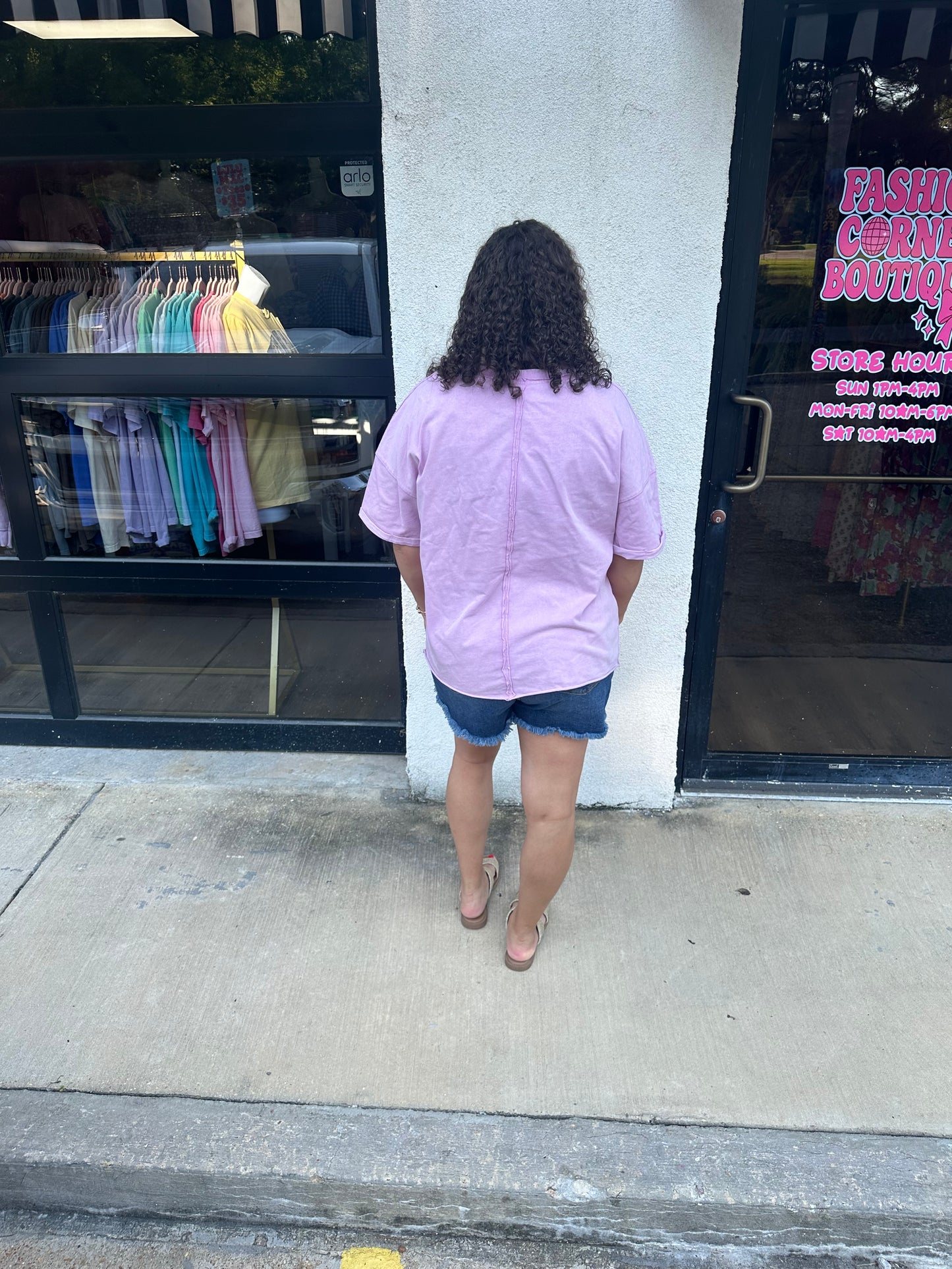Purple stripe top