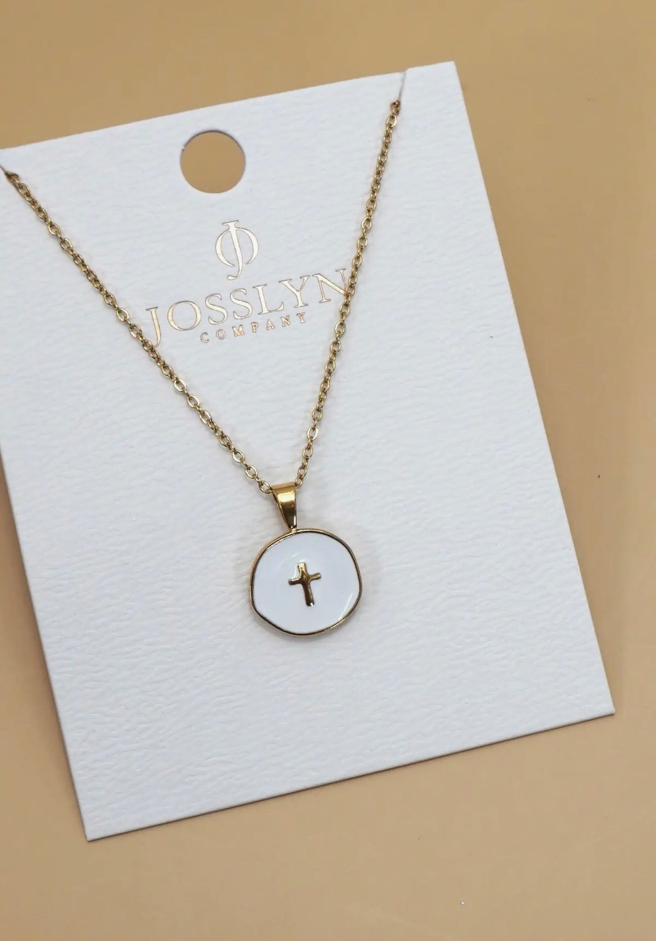 White Cross Necklace