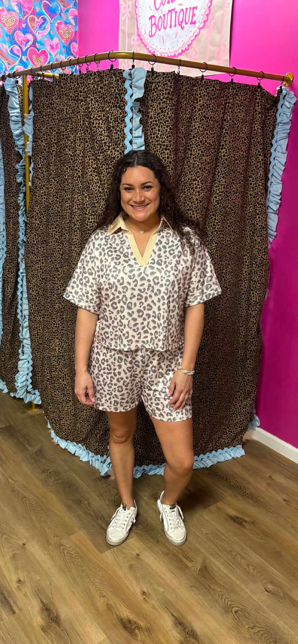 Rebecca Cheetah Shorts Set