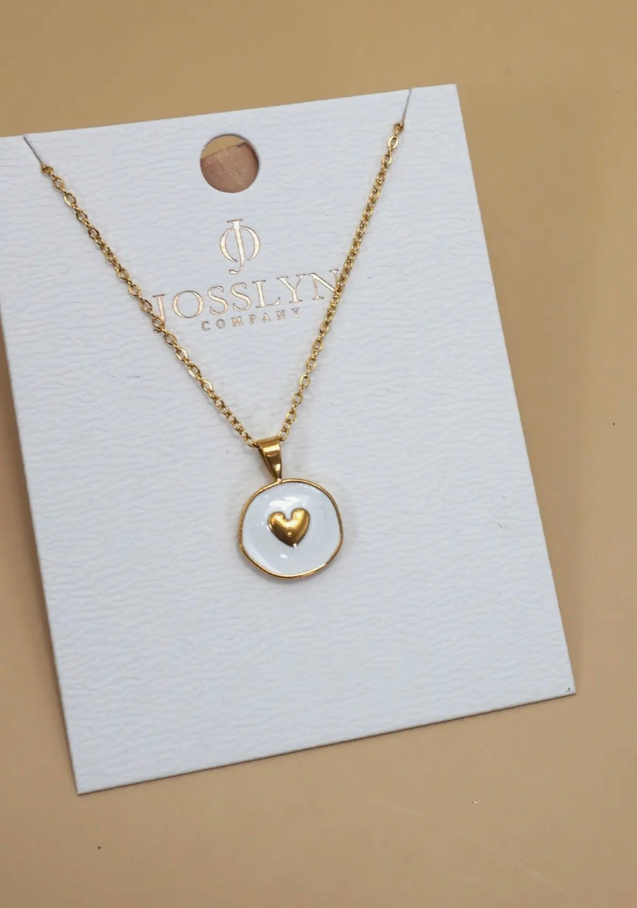 White Heart Necklace