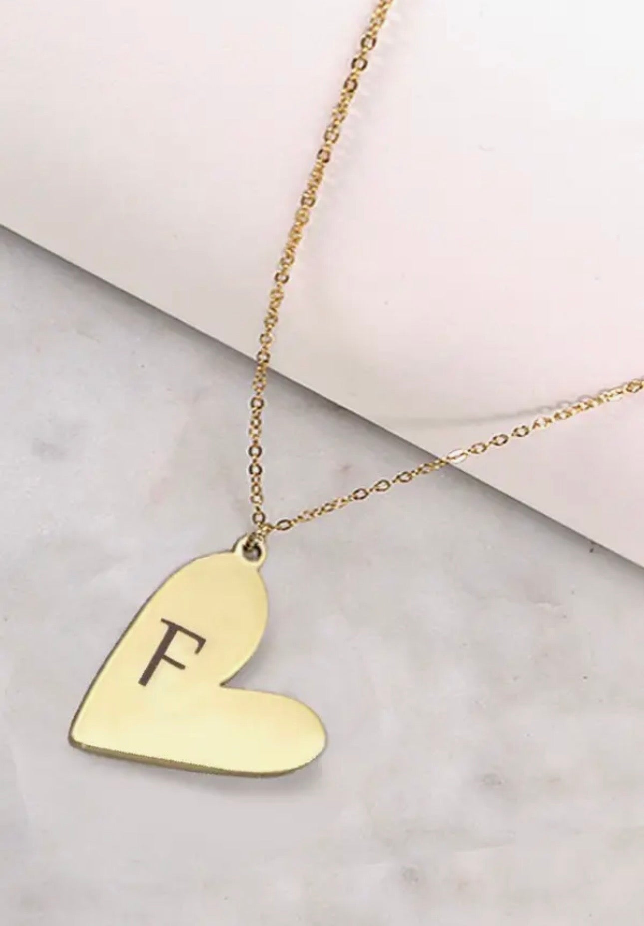 Heart Initial Necklace
