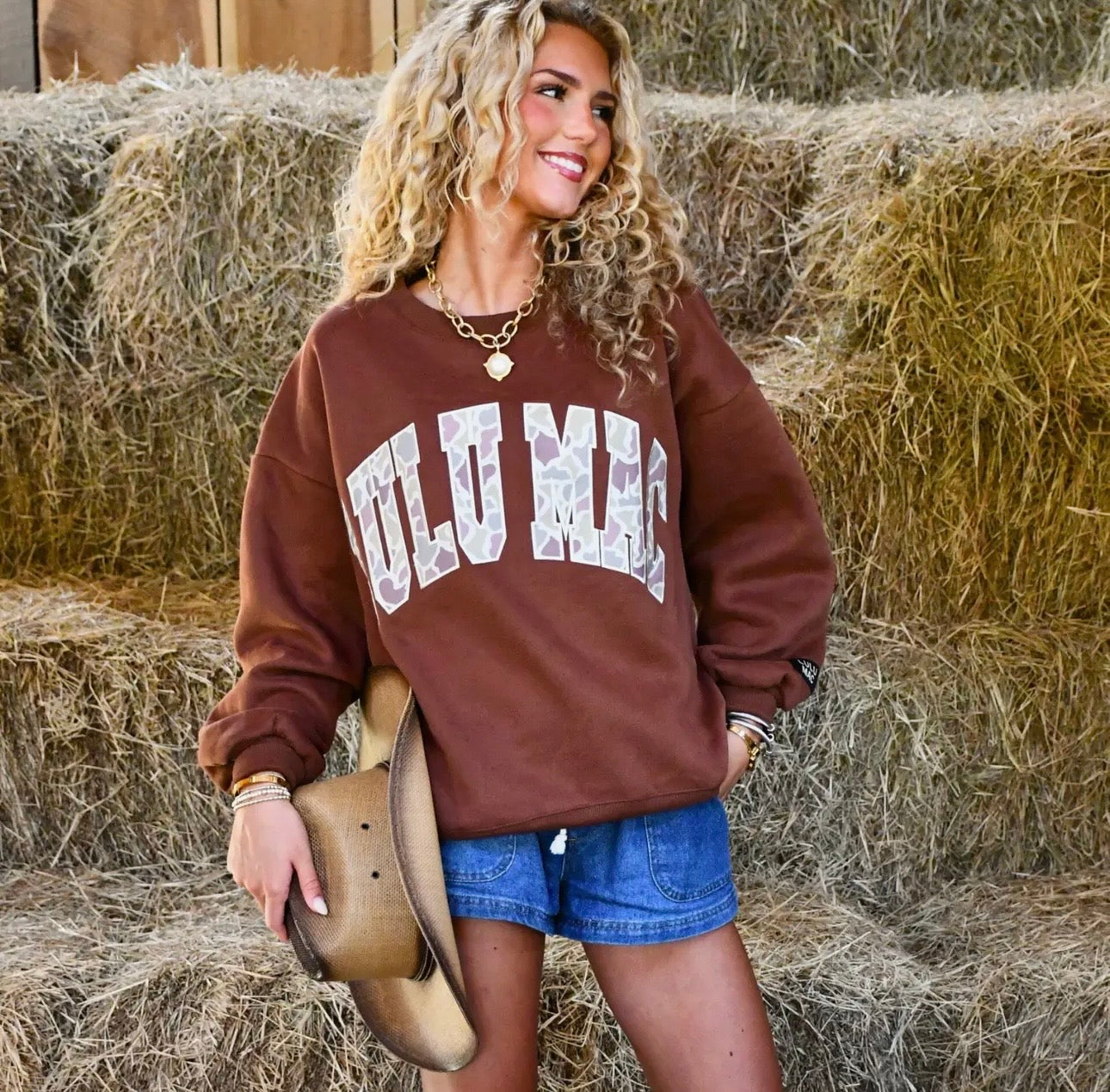 Brown Camo Lulu Mac Sweatshirt