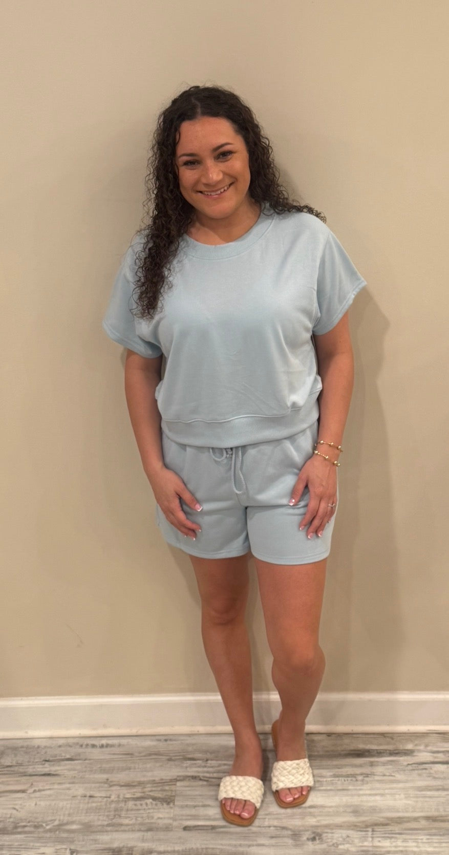 Jade Blue Shorts Set