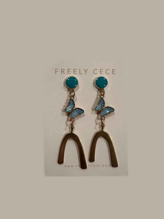 Blue Butterfly Earrings