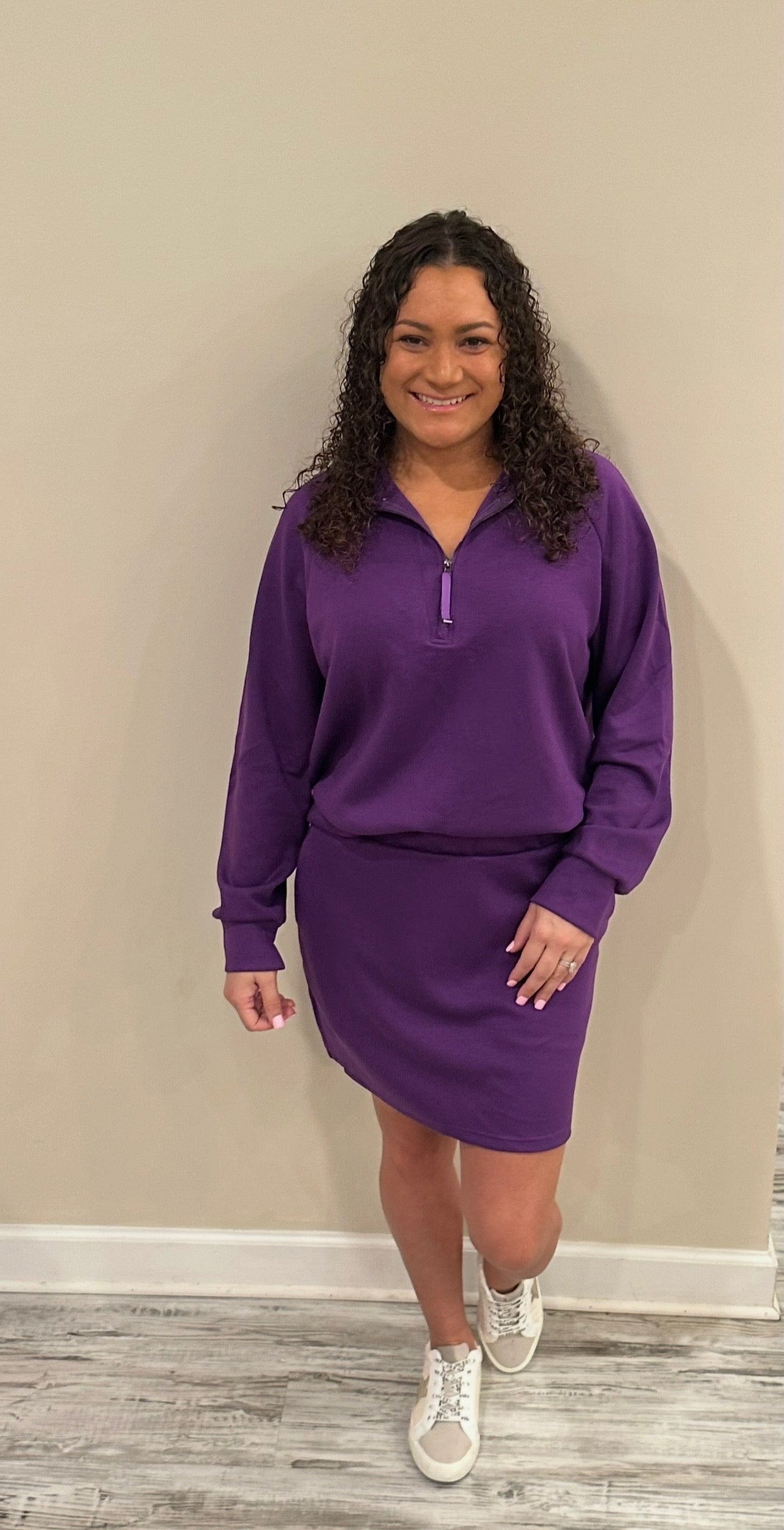 Purple Lacey Skort Set