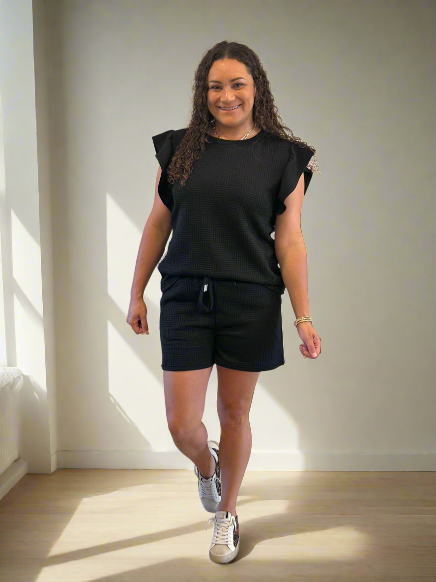 Bailey Black Shorts Set