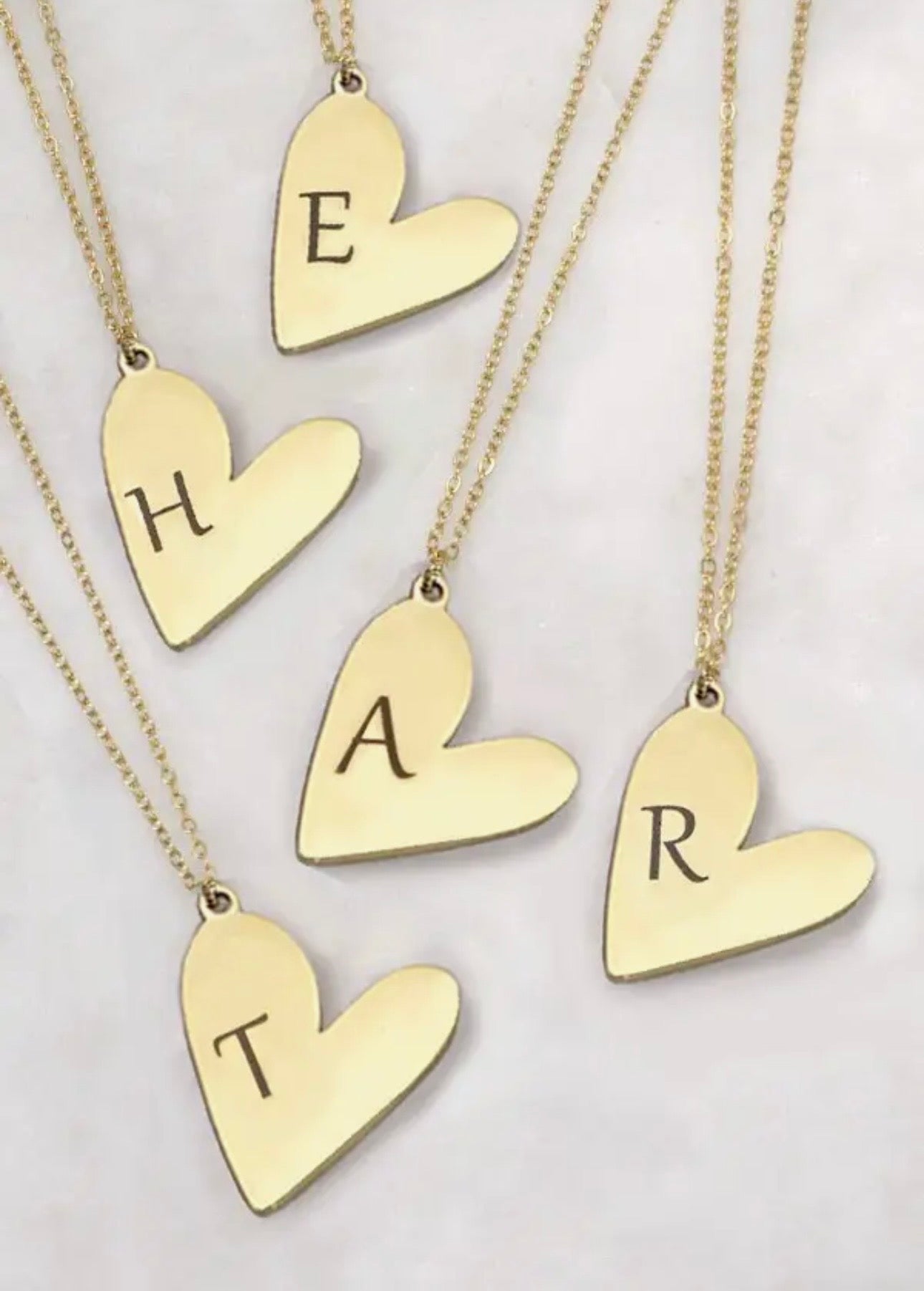 Heart Initial Necklace