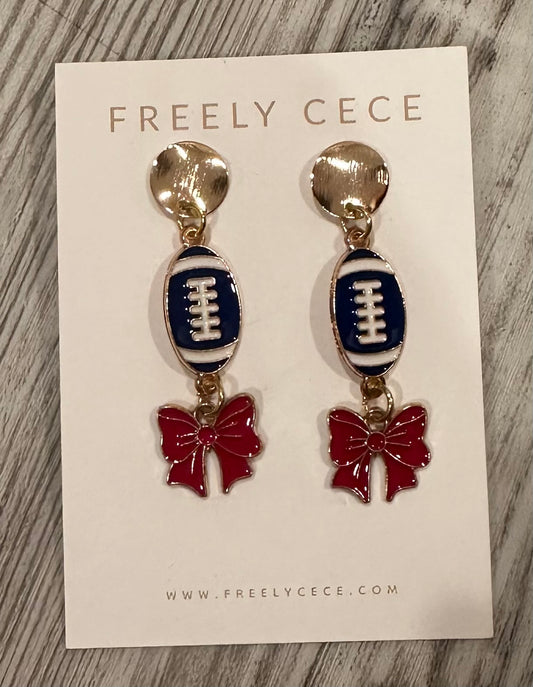 Rebels Football Earrings