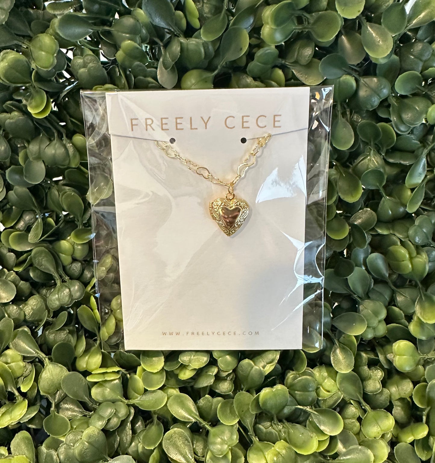 FC Heart Locket Charm Necklace