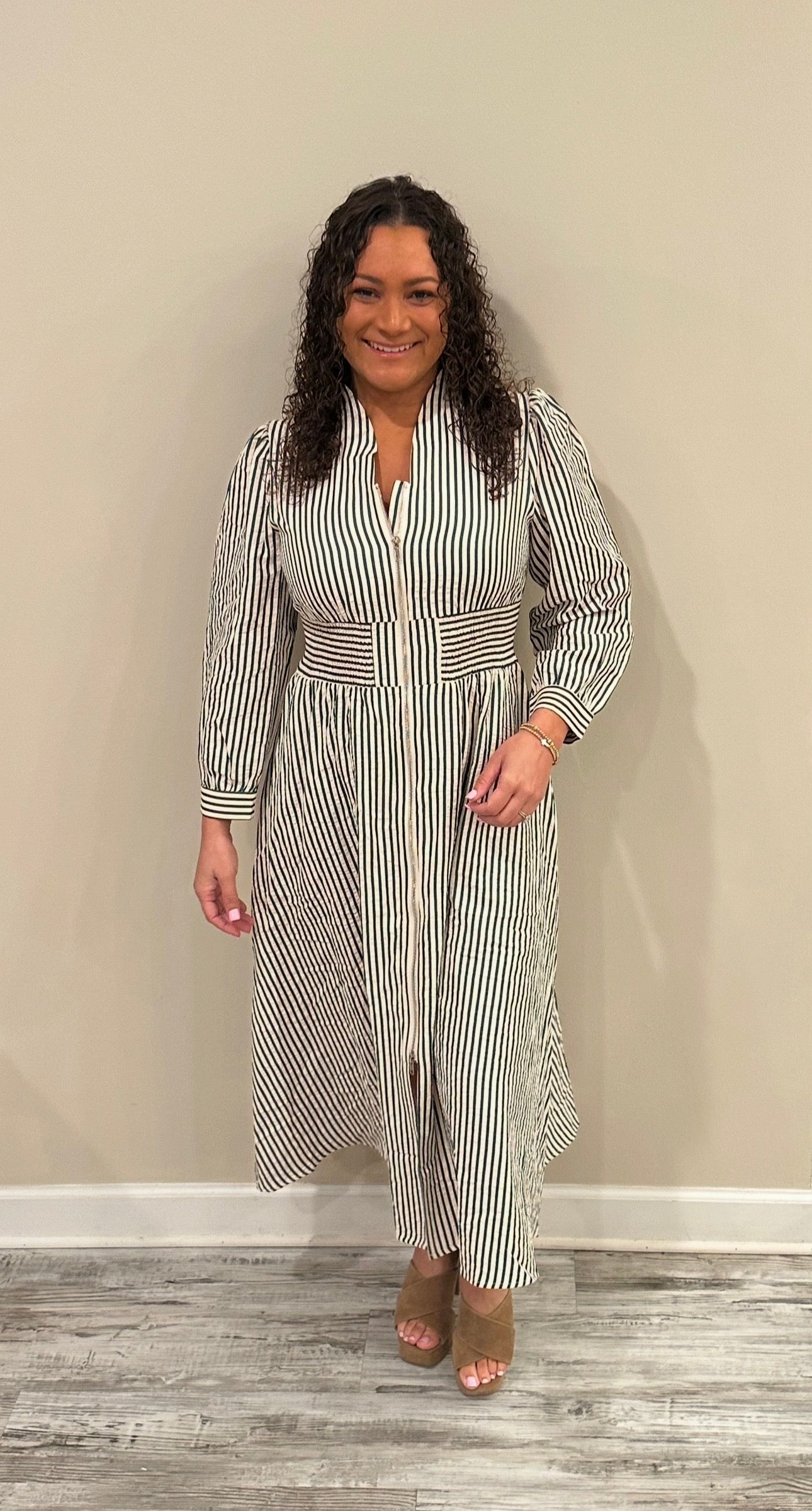 Green Striped Lola Dress