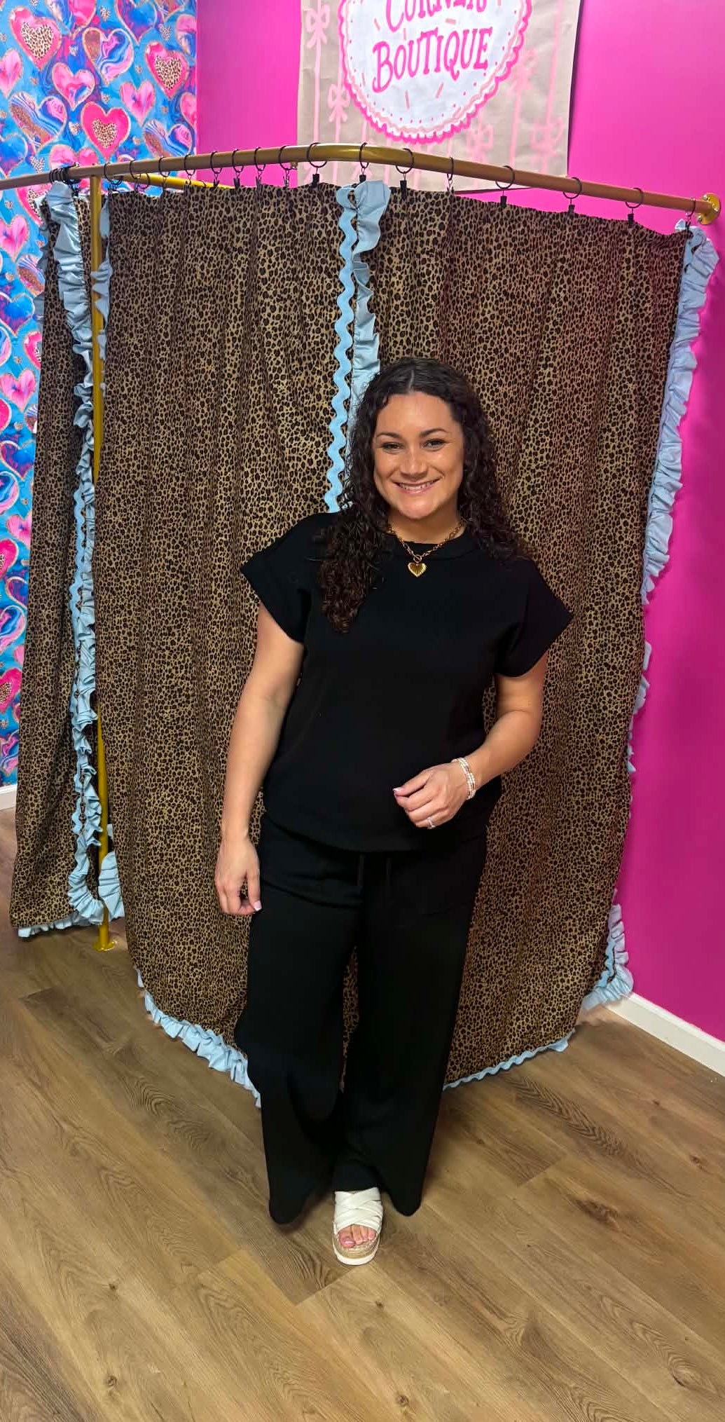 Black Zenana Pants Set