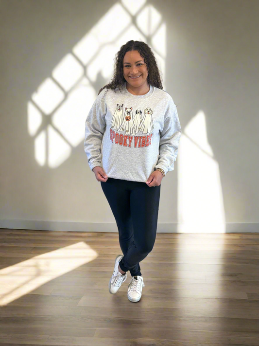 Dog Spooky Vibes Crewneck