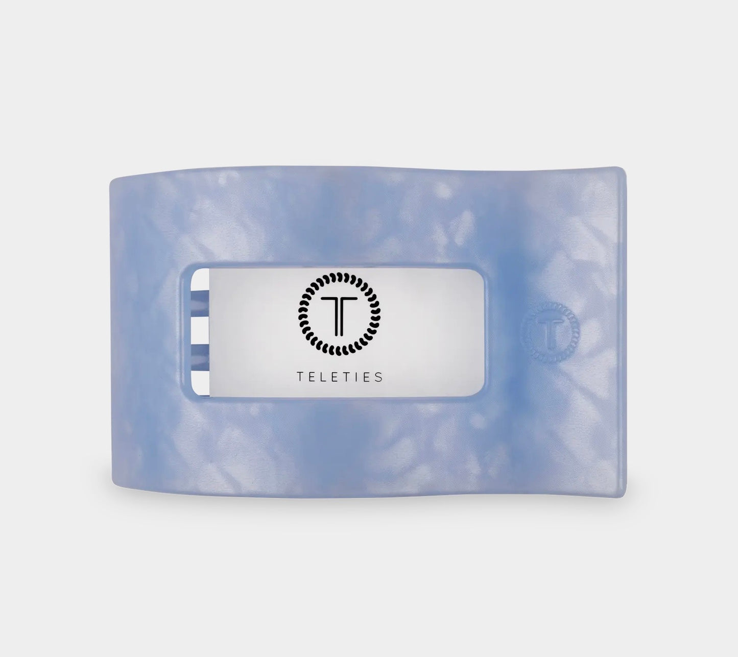 Teleties Flat Rectangle Hair Clip| Blue Lagoon