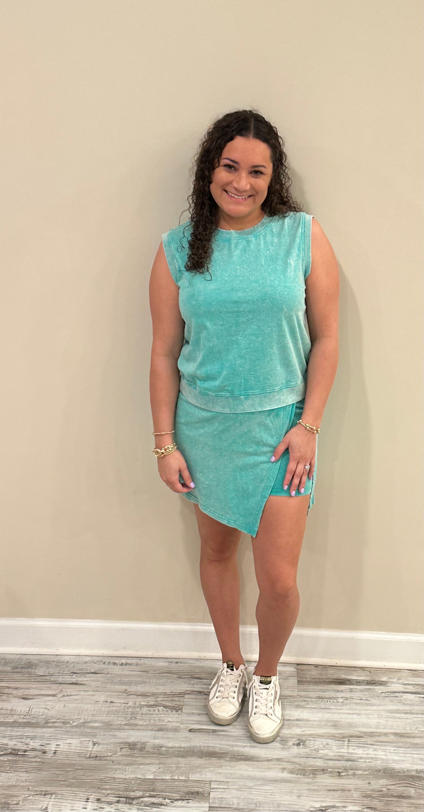 Seafoam Green 2 Piece Skort Set