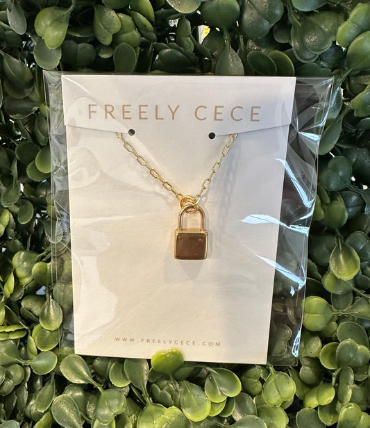 FC Lock Charm Necklace