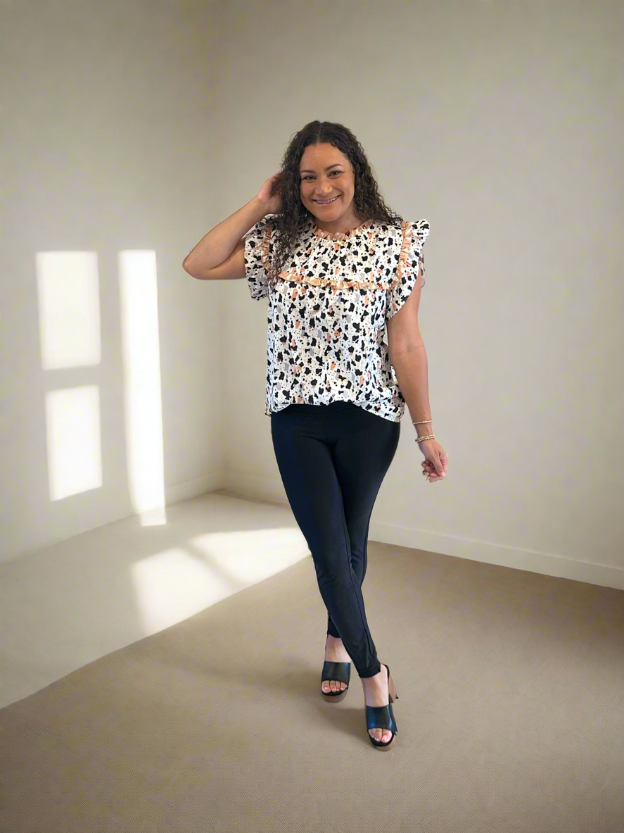 Izzy Cow Print Top 🐄