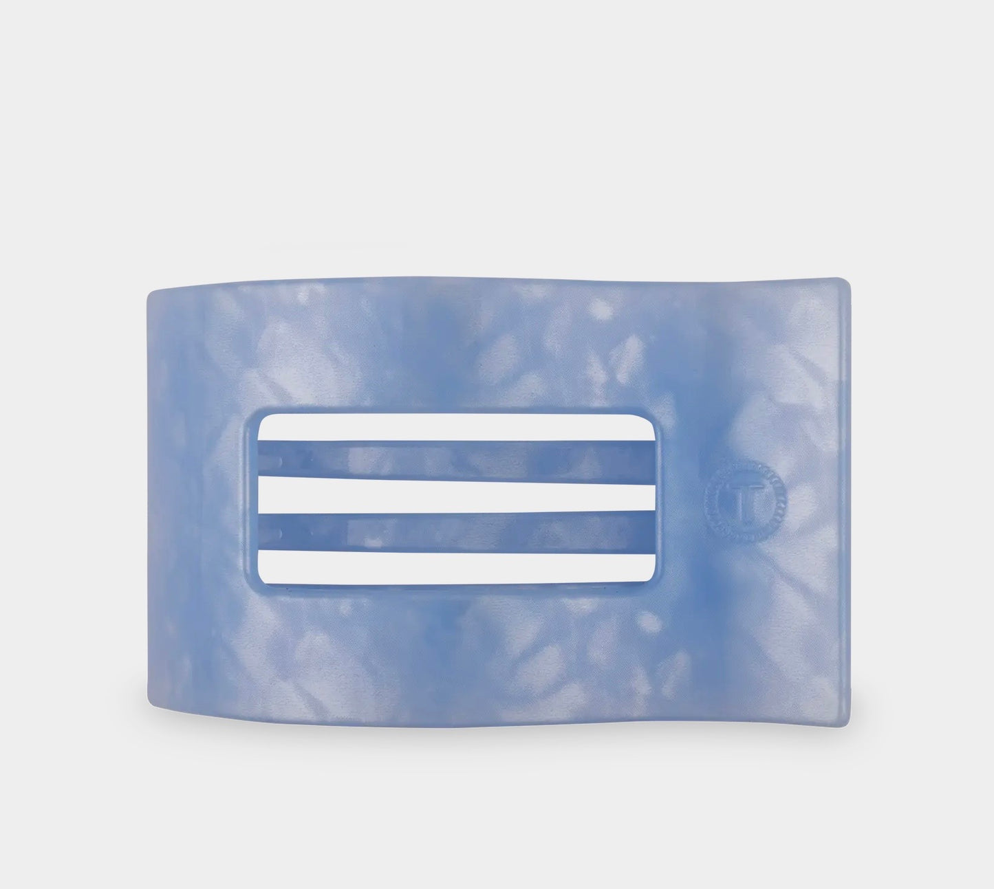 Teleties Flat Rectangle Hair Clip| Blue Lagoon
