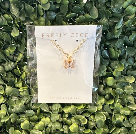 FC Simple Butterfly Charm Necklace