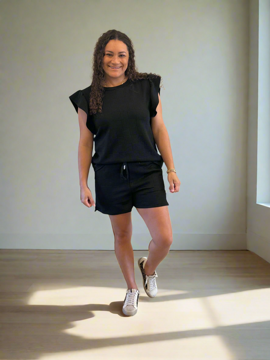 Bailey Black Shorts Set