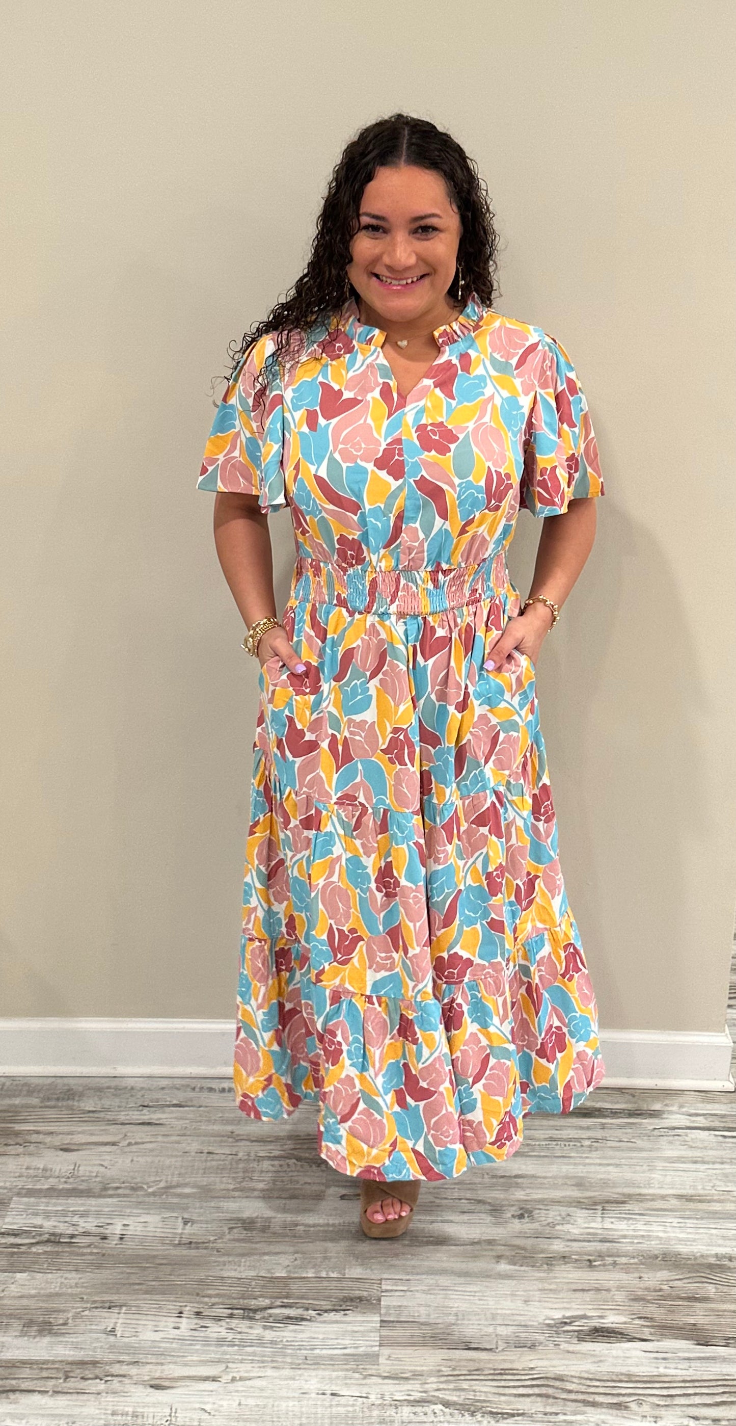 Peyton Floral Dress with Pockets