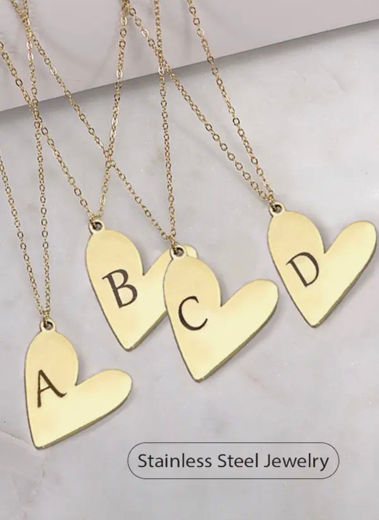 Heart Initial Necklace