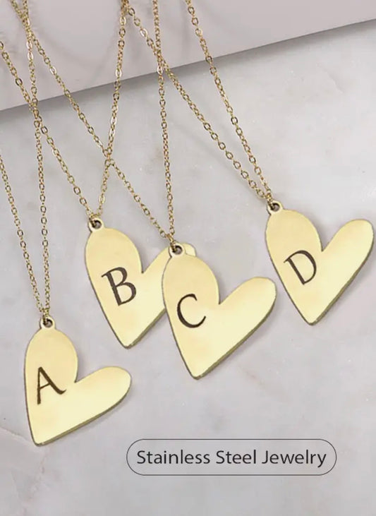 Heart Initial Necklace