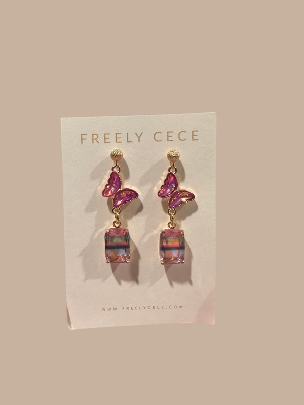 Multicolor Butterly Earrings