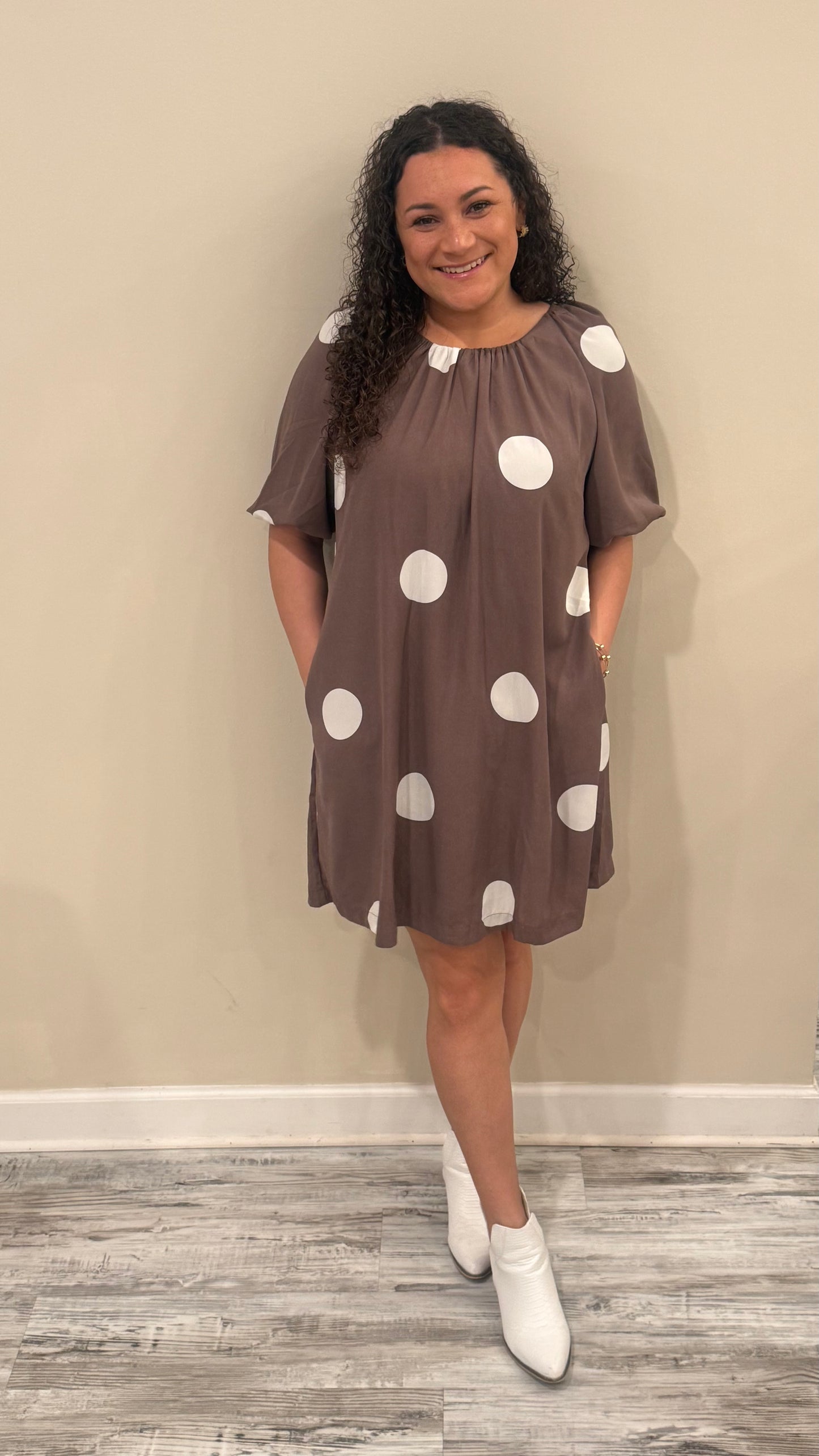 Rebecca Polka Dot Dress with pockets