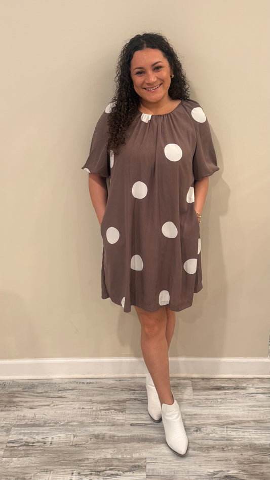 Rebecca Polka Dot Dress with pockets