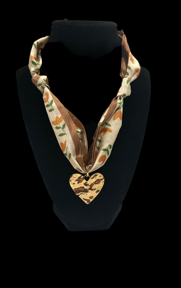 Angel Heart Scarf Necklace
