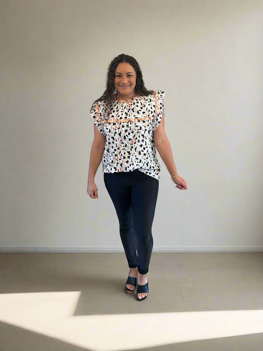 Izzy Cow Print Top 🐄