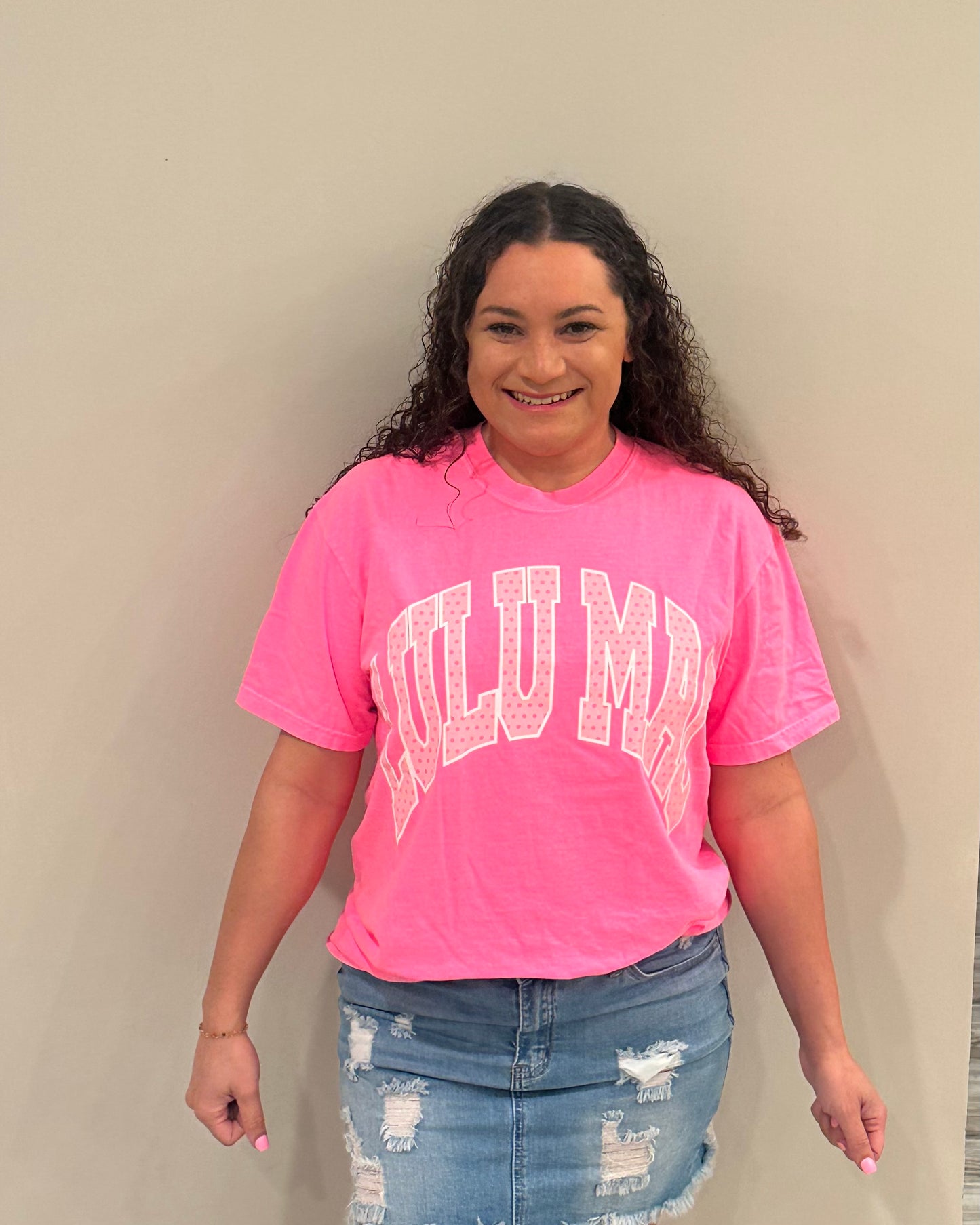 Neon Pink Lulu Mac Tee