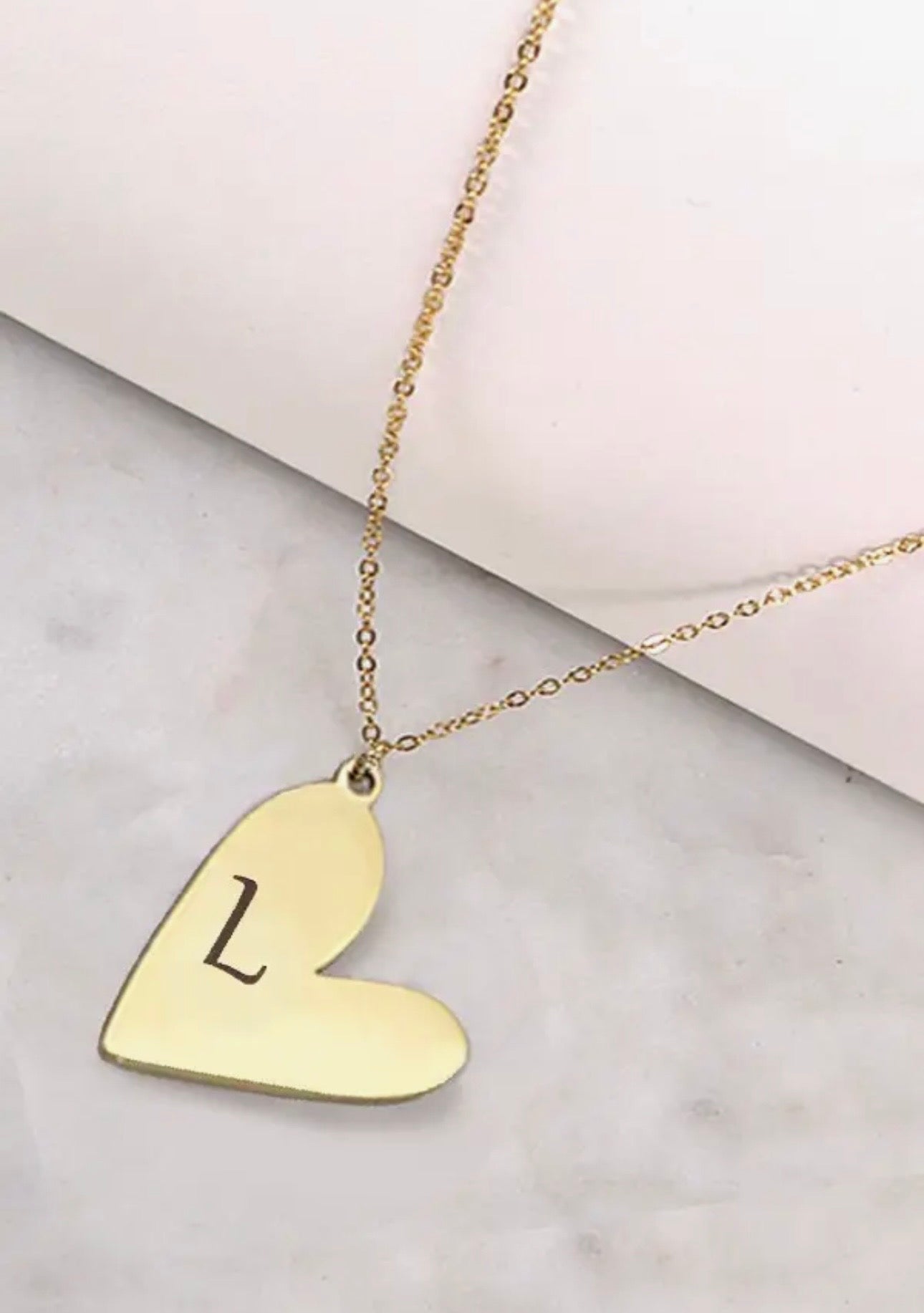 Heart Initial Necklace