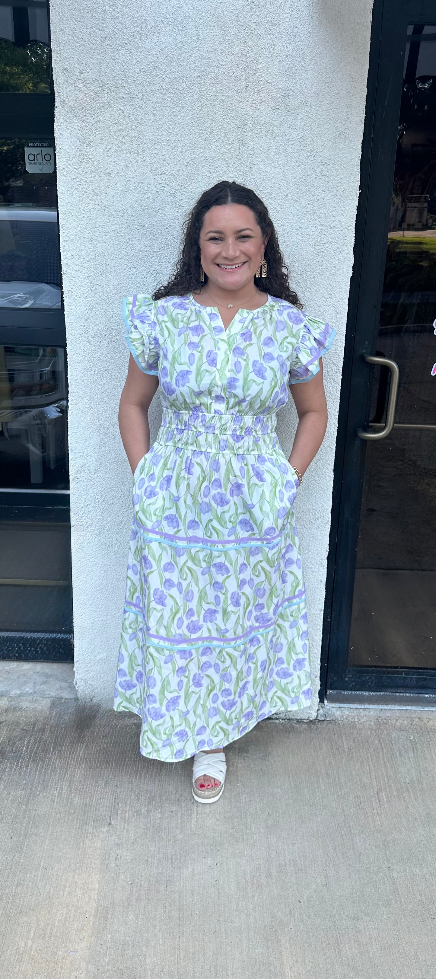 Kaci Flower Dress with Pockets