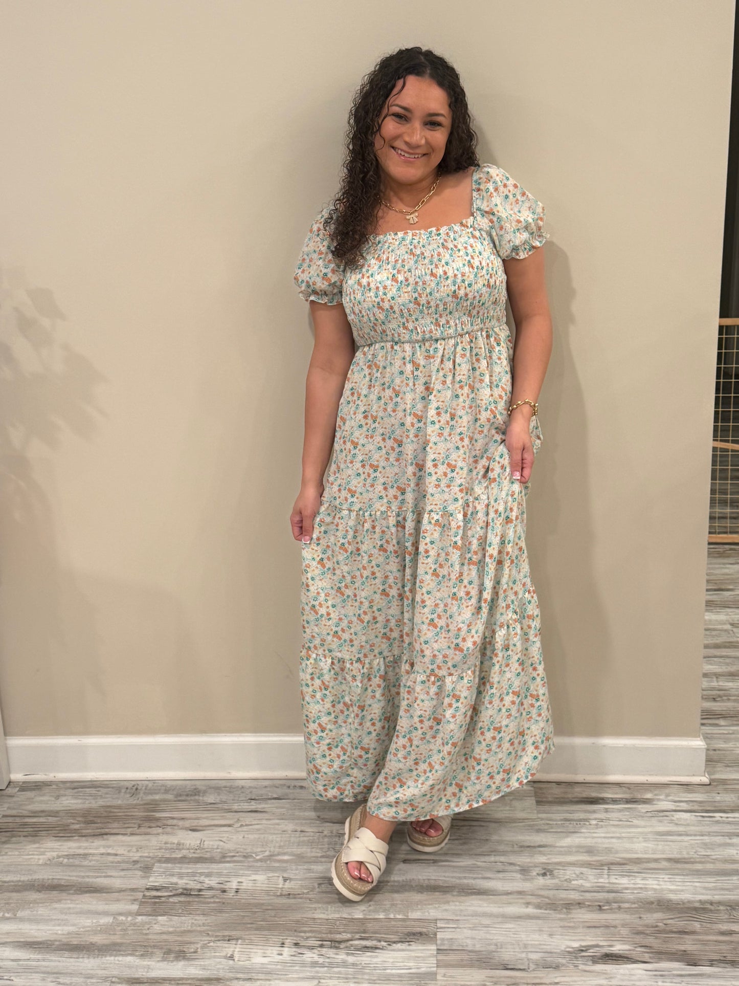 Kylie Flower Maxi Dress