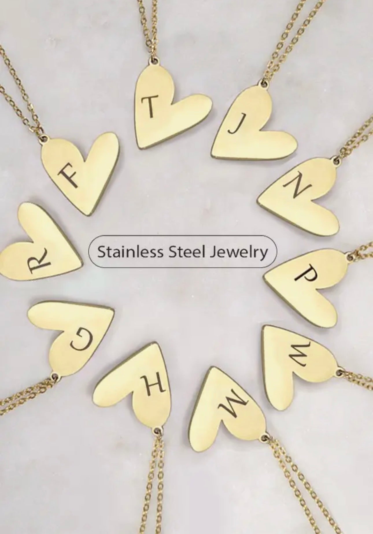 Heart Initial Necklace