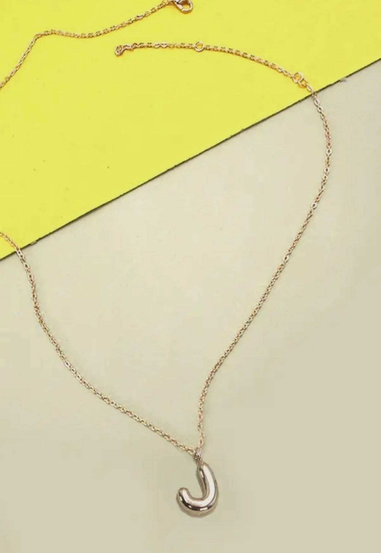 Bubble Personalized Initial Necklace