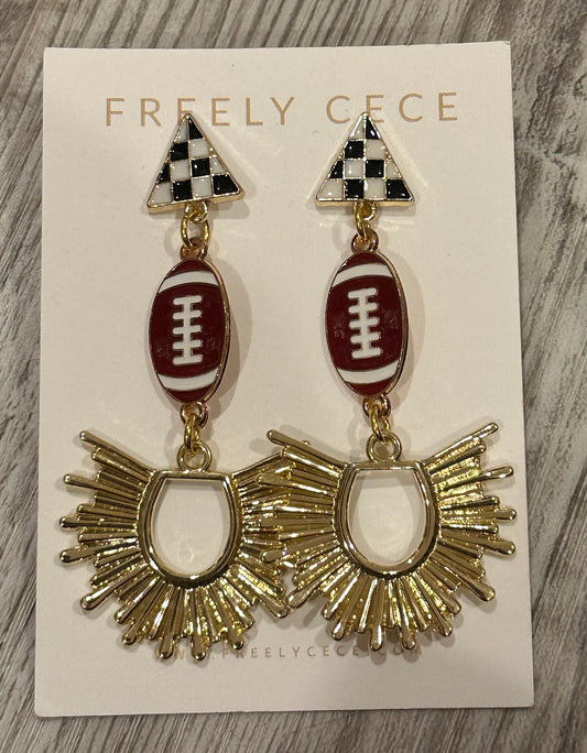 Unique Football Earrings